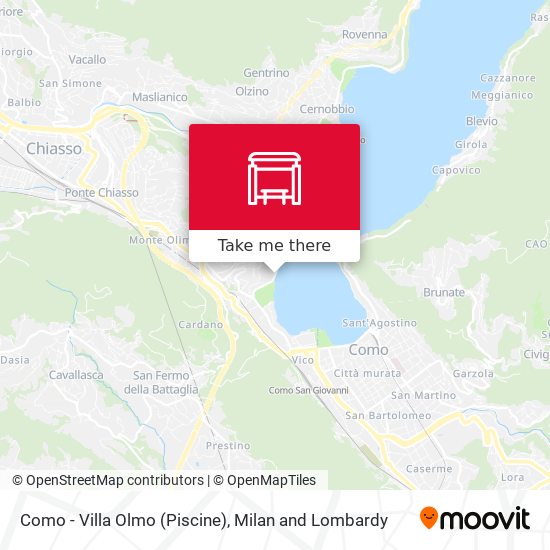 Como - Villa Olmo (Piscine) map