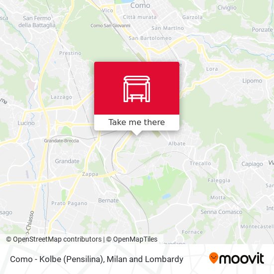 Como - Kolbe (Pensilina) map