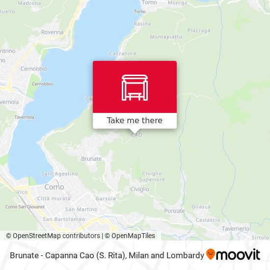 Brunate - Capanna Cao (S. Rita) map