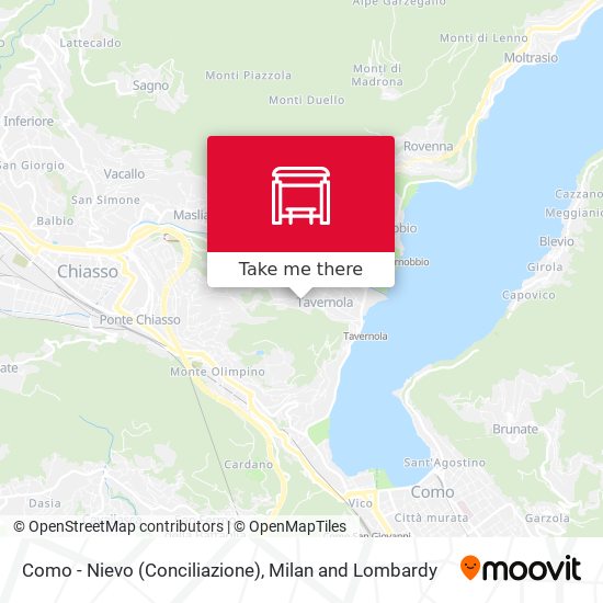 Como - Nievo (Conciliazione) map