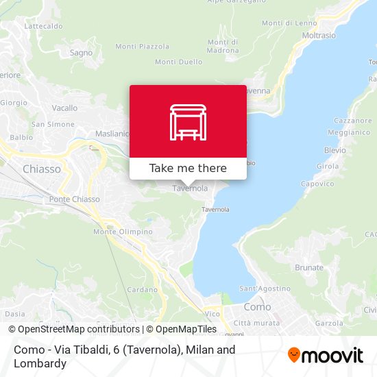 Como - Via Tibaldi, 6 (Tavernola) map