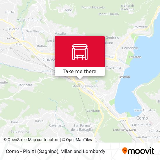 Como - Pio XI (Sagnino) map