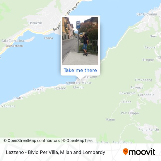 Lezzeno - Bivio Per Villa map