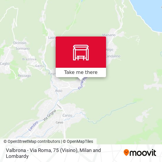 Valbrona - Via Roma, 75 (Visino) map