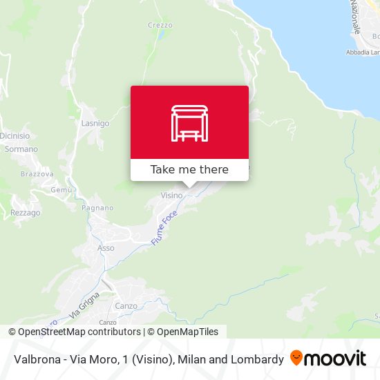 Valbrona - Via Moro, 1 (Visino) map