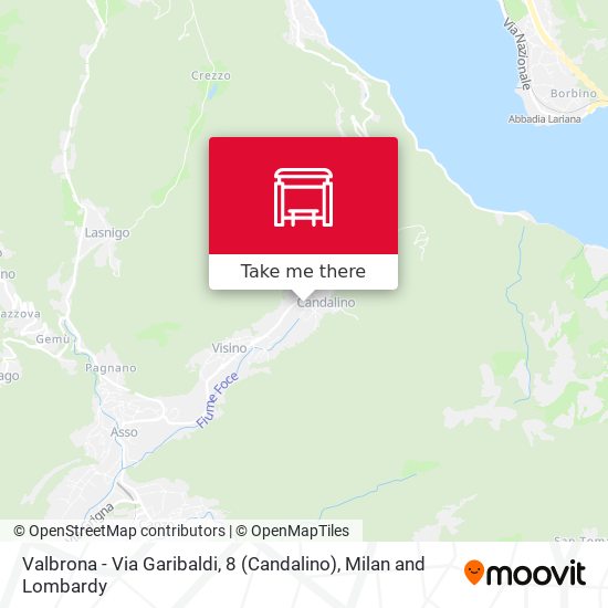 Valbrona - Via Garibaldi, 8 (Candalino) map