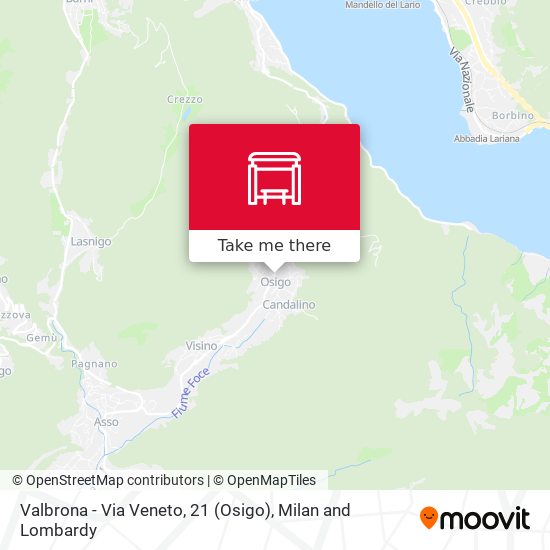 Valbrona - Via Veneto, 21 (Osigo) map