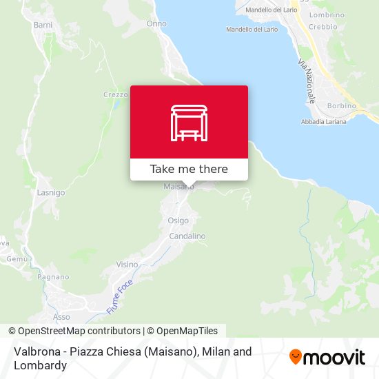 Valbrona - Piazza Chiesa (Maisano) map