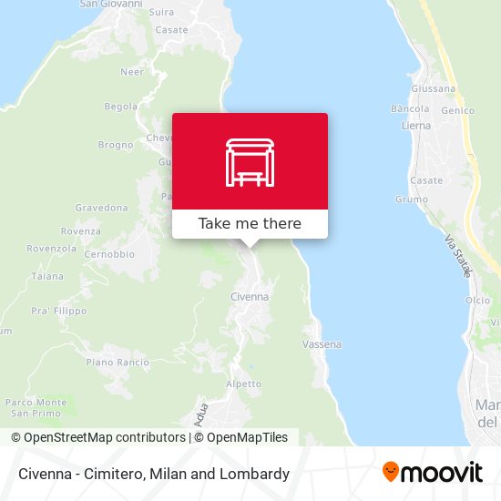Civenna - Cimitero map