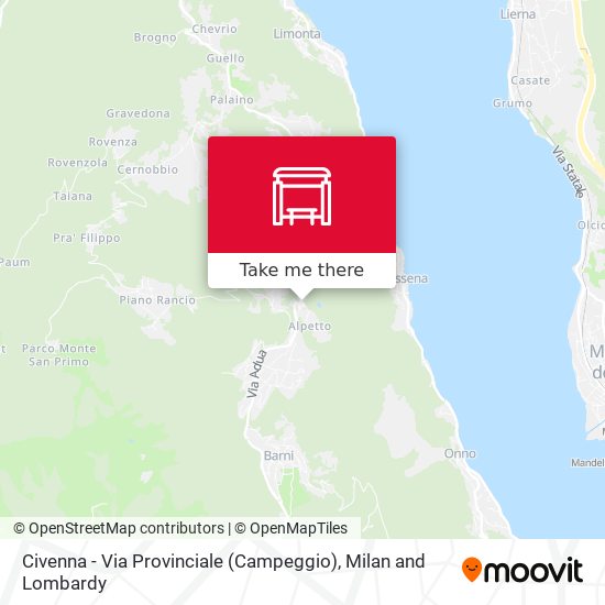 Civenna - Via Provinciale (Campeggio) map