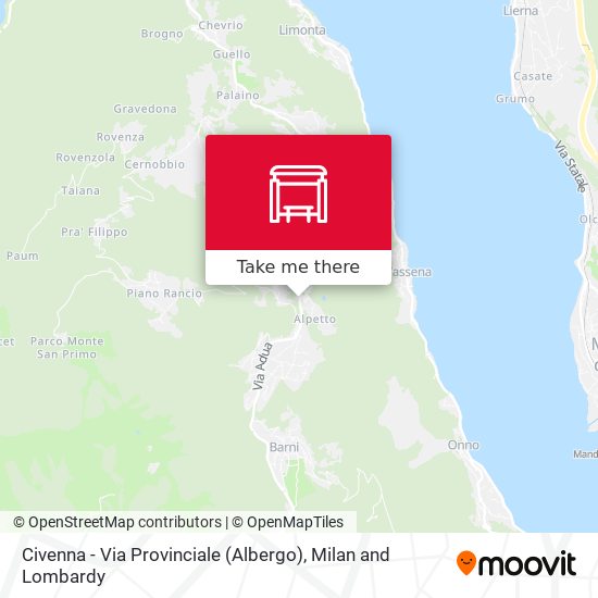 Civenna - Via Provinciale (Albergo) map
