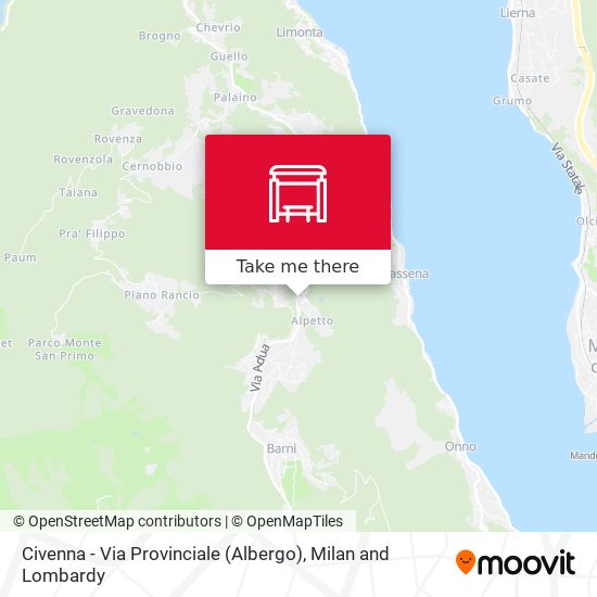 Civenna - Via Provinciale (Albergo) map