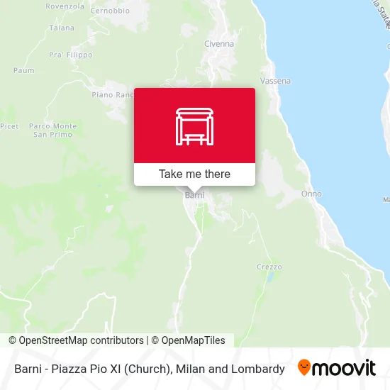 Barni - Piazza Pio XI (Church) map