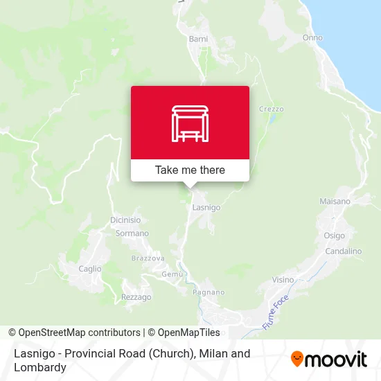 Lasnigo - Provincial Road (Church) map