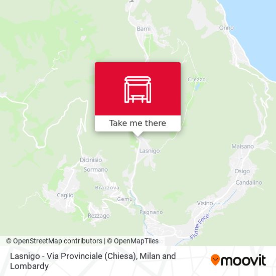 Lasnigo - Via Provinciale (Chiesa) map