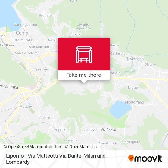 Lipomo - Via Matteotti Via Dante map