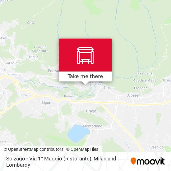 Solzago - Via 1° Maggio (Ristorante) map
