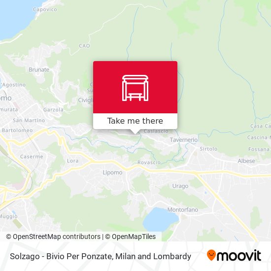 Solzago - Bivio Per Ponzate map