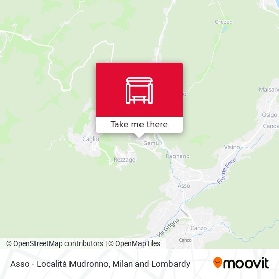 Asso - Località Mudronno map