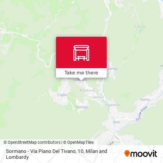 Sormano - Via Piano Del Tivano, 10 map