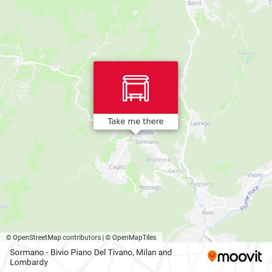 Sormano - Bivio Piano Del Tivano map