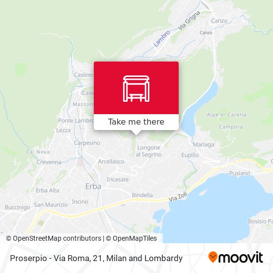 Proserpio - Via Roma, 21 map