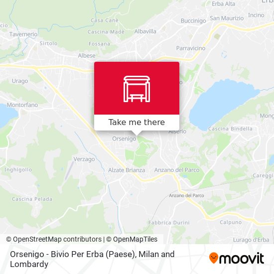 Orsenigo - Bivio Per Erba (Paese) map