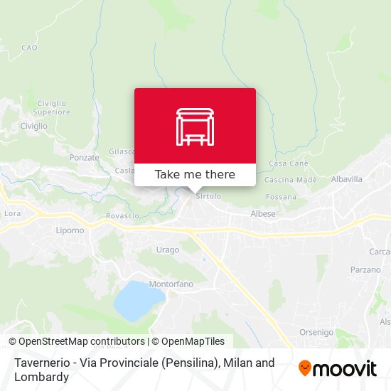 Tavernerio - Via Provinciale (Pensilina) map