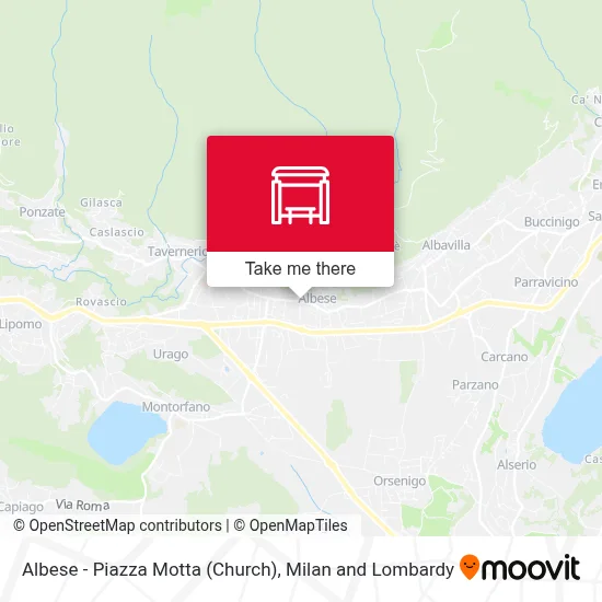Albese - Piazza Motta (Church) map