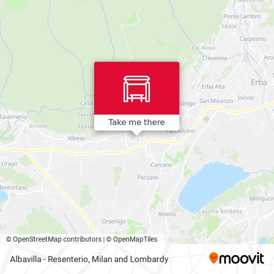 Albavilla - Resenterio map