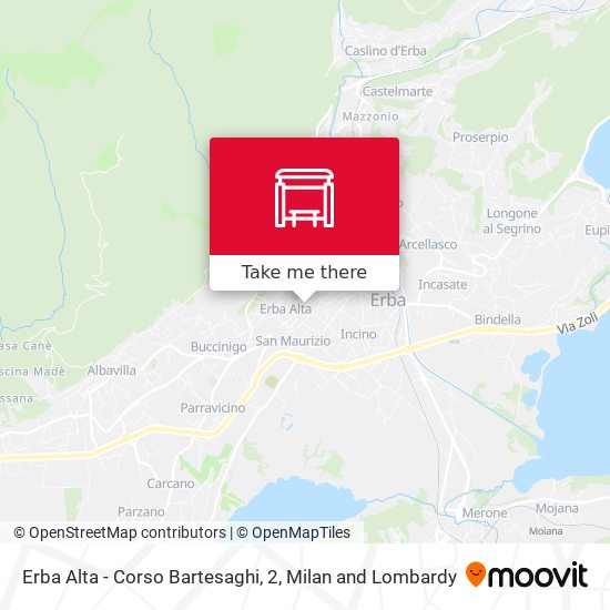 Erba Alta - Corso Bartesaghi, 2 map