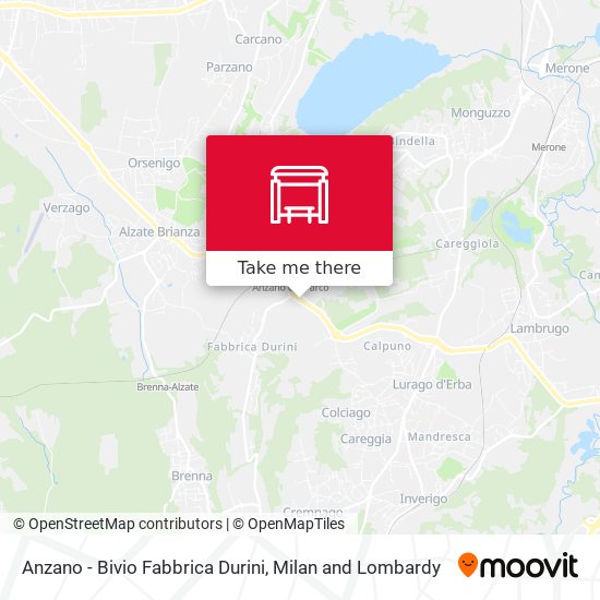 Anzano - Bivio Fabbrica Durini map
