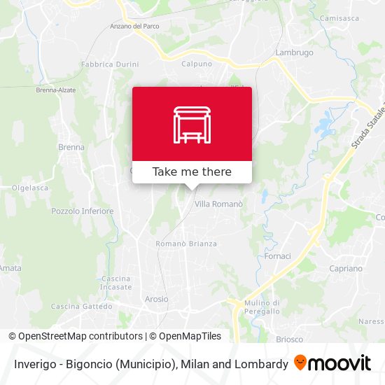 Inverigo - Bigoncio (Municipio) map