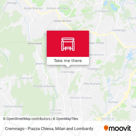 Cremnago - Piazza Chiesa map