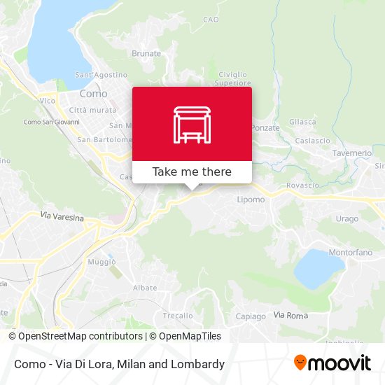 Como - Via Di Lora map