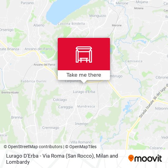 Lurago D'Erba - Via Roma (San Rocco) map