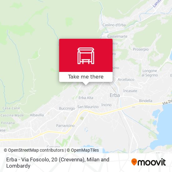 Erba - Via Foscolo, 20 (Crevenna) map