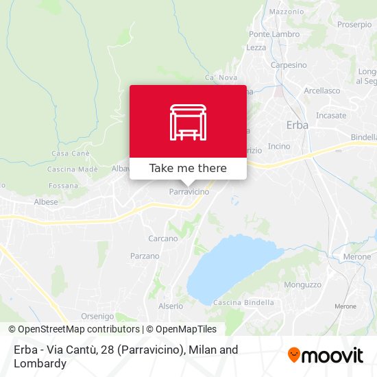 Erba - Via Cantù, 28 (Parravicino) map