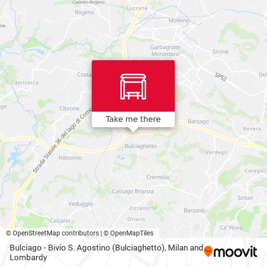Bulciago - Bivio S. Agostino (Bulciaghetto) map