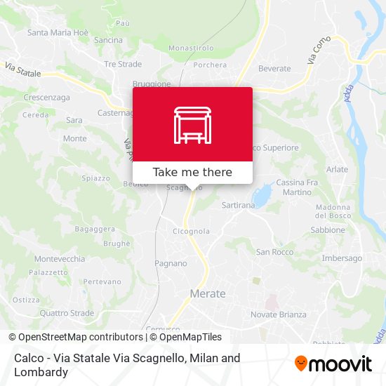Calco - Via Statale Via Scagnello map