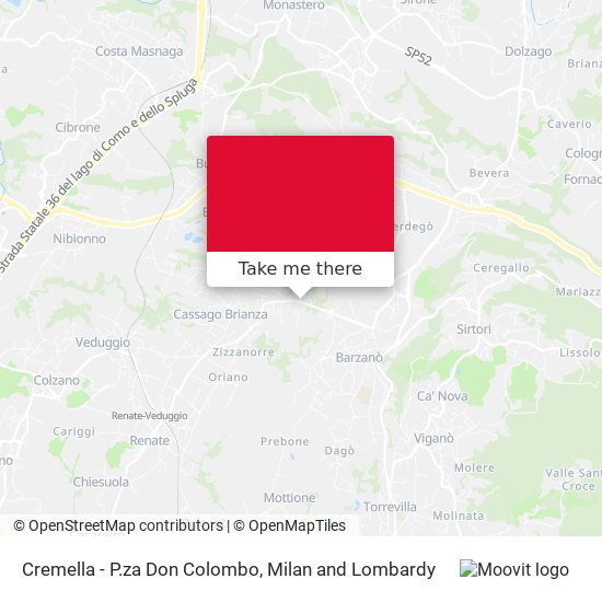 Cremella - P.za Don Colombo map