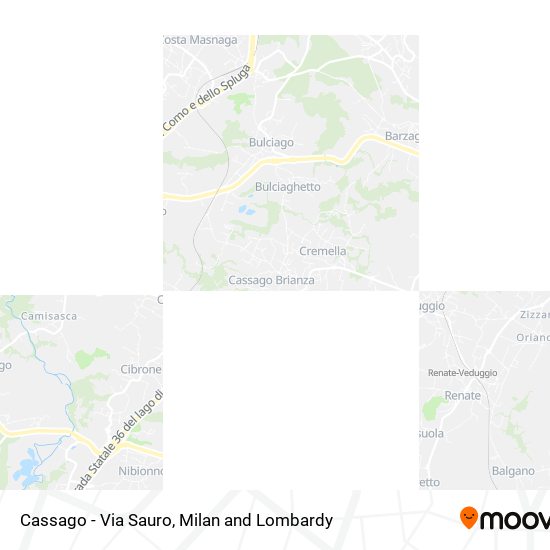 Cassago - Via Sauro map
