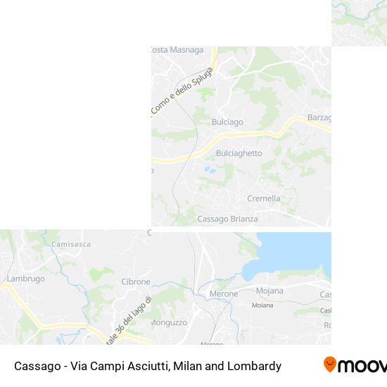 Cassago - Via Campi Asciutti map