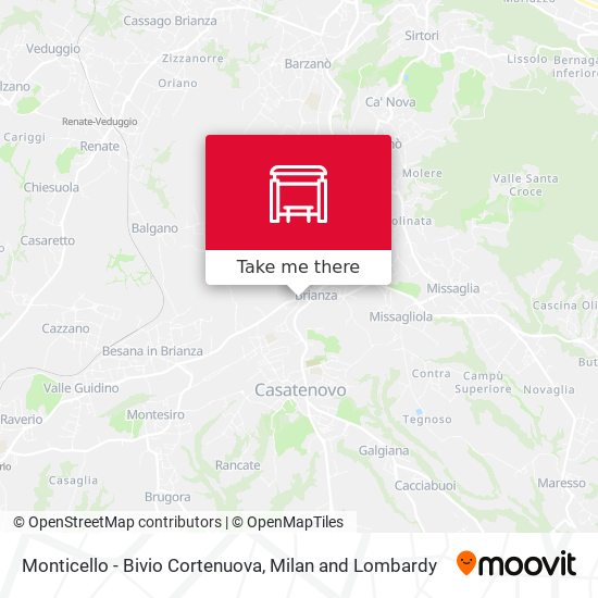 Monticello - Bivio Cortenuova map