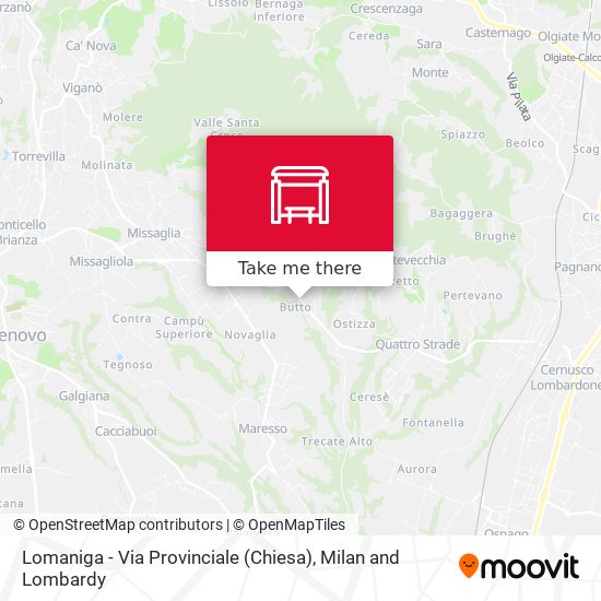 Lomaniga - Via Provinciale (Chiesa) map