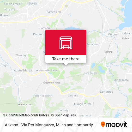 Anzano - Via Per Monguzzo map