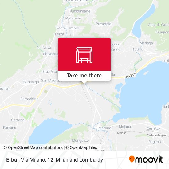 Erba - Via Milano, 12 map