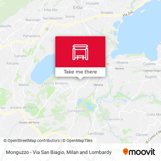Monguzzo - Via San Biagio map
