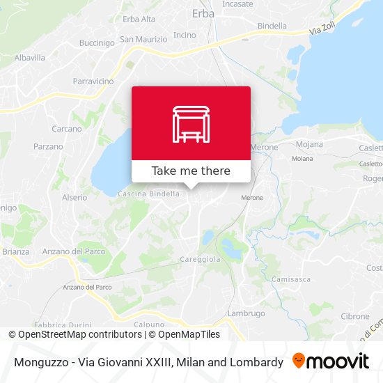Monguzzo - Via Giovanni XXIII map