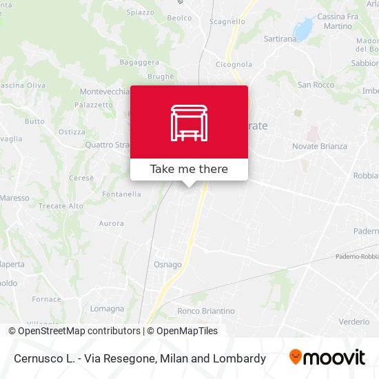 Cernusco L. - Via Resegone map